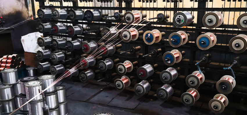 процесс пучка медной проволоки